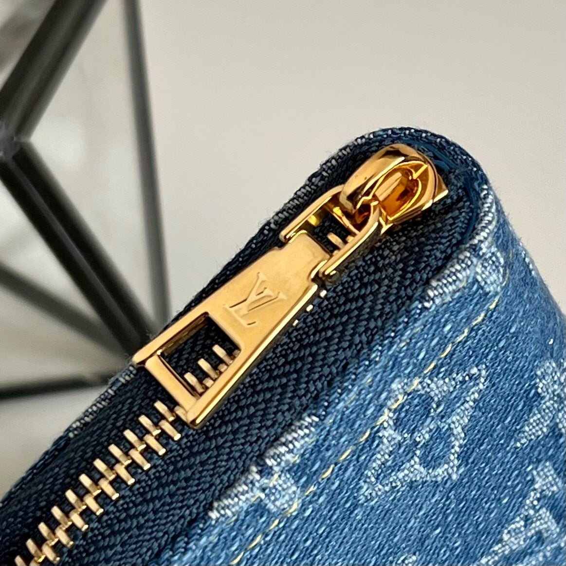 Louis Vuitton Zippy Coin Purse "Monogram Denim Blue"