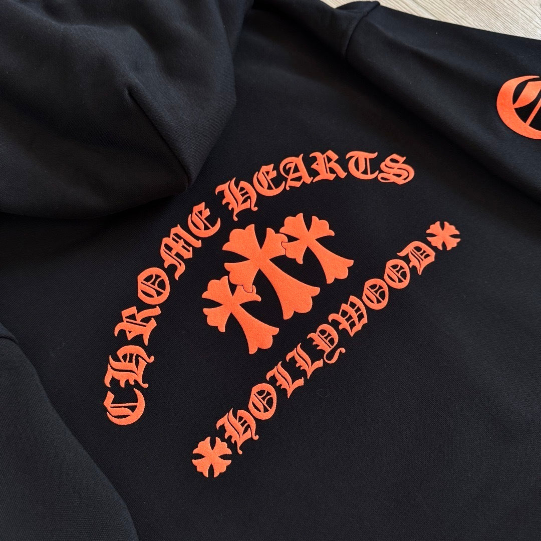 Chrome Hearts Hoodie "Black-Orange"
