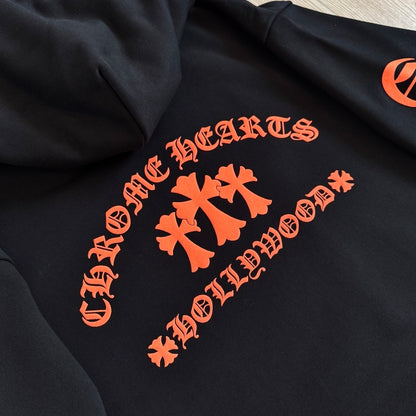 Chrome Hearts Hoodie "Black-Orange"
