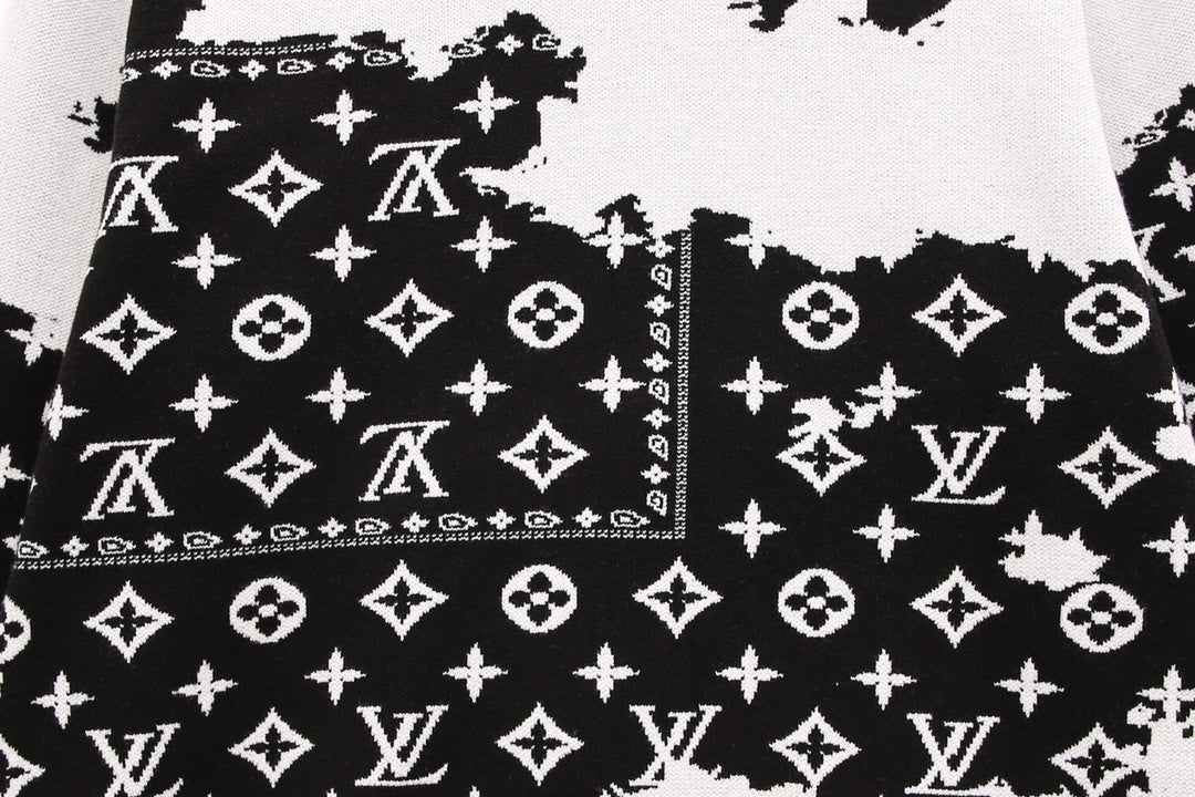 Louis Vuitton Monogram Bandana Sweater "Black-White"