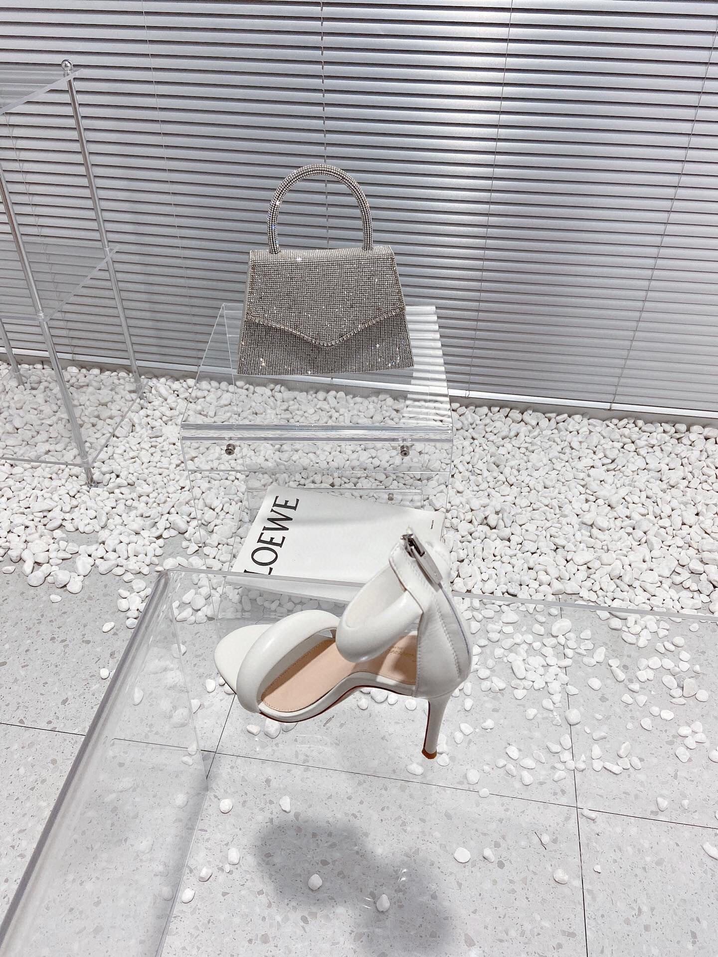 Gianvito Rossi Bijoux High Heels 100mm "White"
