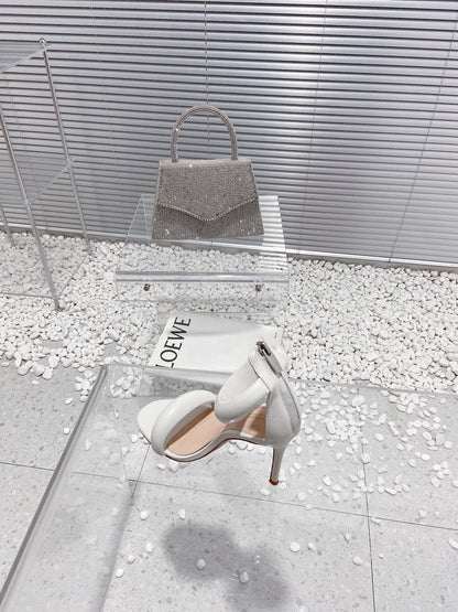 Gianvito Rossi Bijoux High Heels 100mm "White"