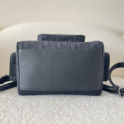 Dior Oblique Jacquard Saddle Backpack with Flap