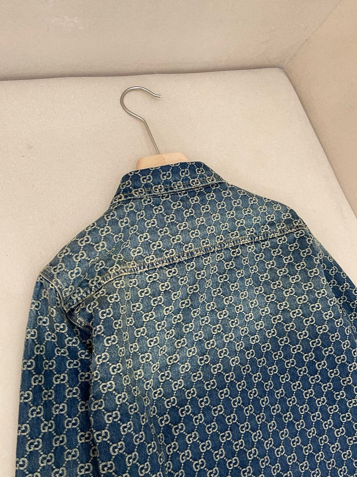Gucci GG Cotton Denim Jacquard Shirt