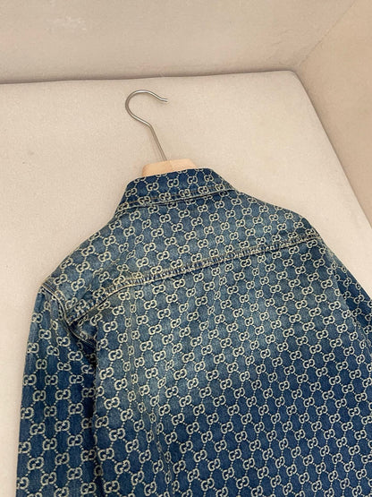 Gucci GG Cotton Denim Jacquard Shirt