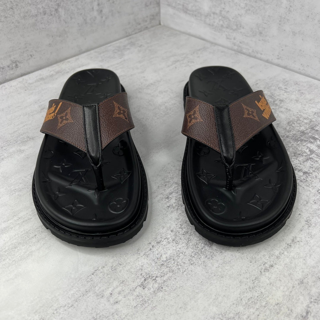 Louis Vuitton Flip-Flops "Brown-Black"