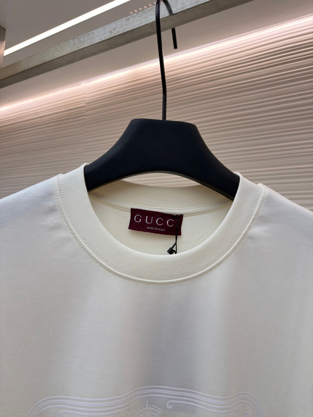 Gucci Soft Cotton Jersey T-Shirt with Print "Ivory"