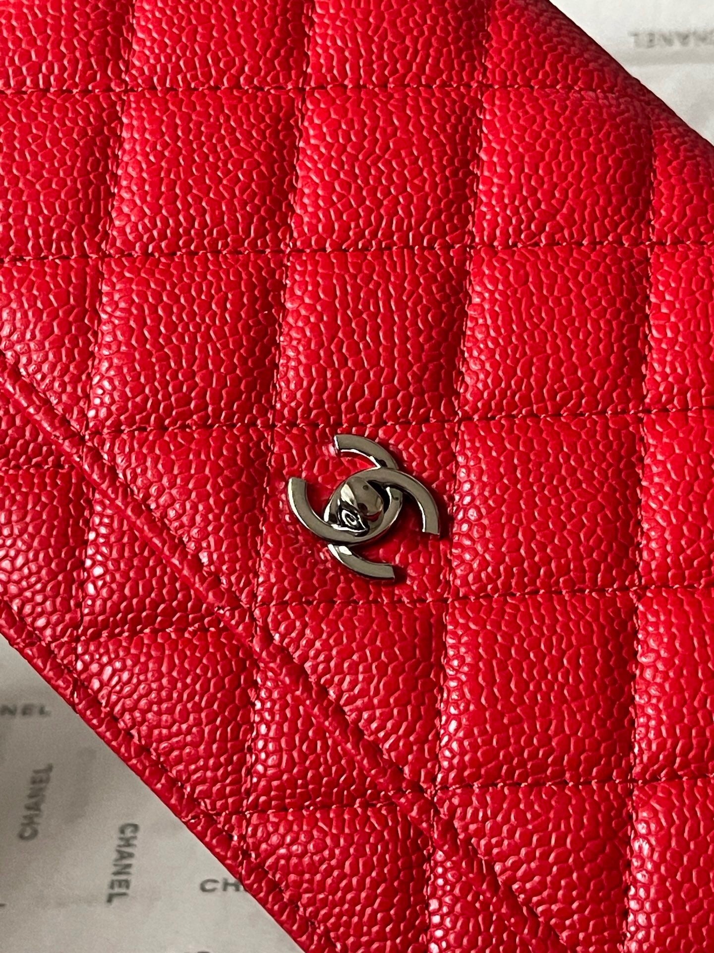Chanel Quilted Caviar Leather Classic Wallet on Chain