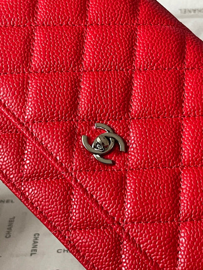 Chanel Quilted Caviar Leather Classic Wallet on Chain