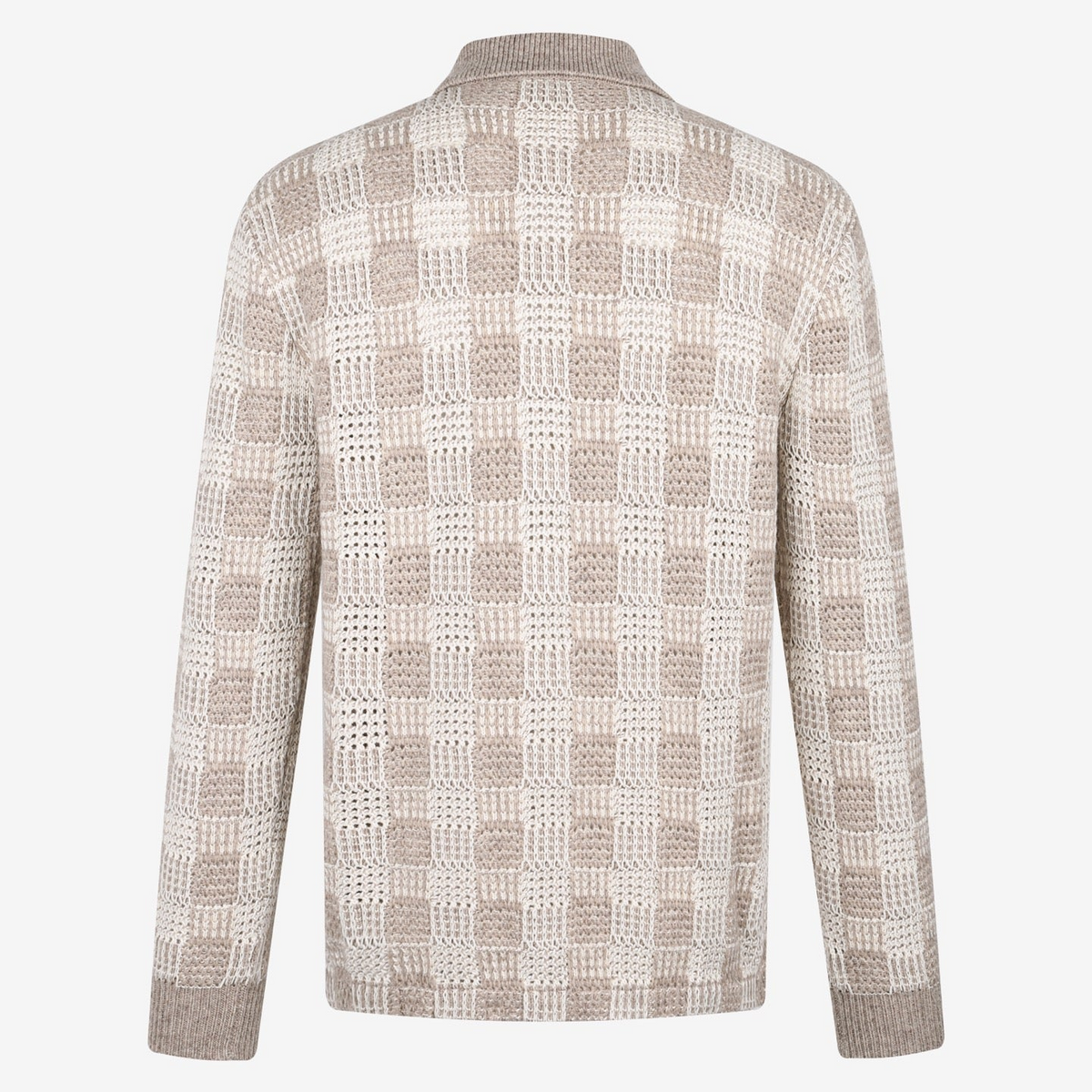 Louis Vuitton Tweedy Jacquard Check Cardigan "Beige"