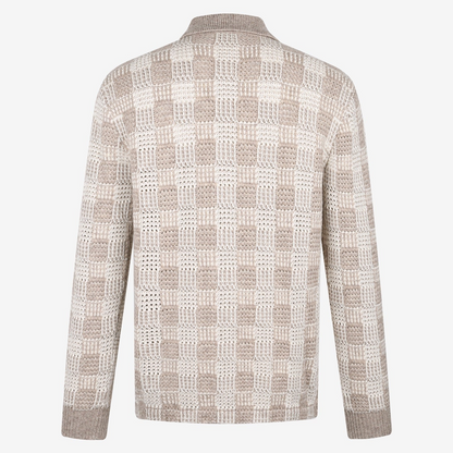 Louis Vuitton Tweedy Jacquard Check Cardigan "Beige"