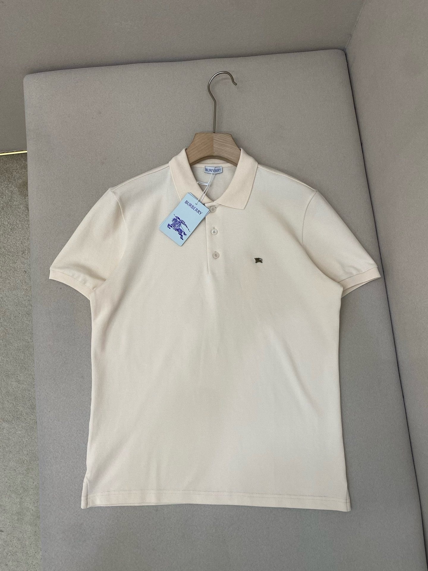 Burberry Metal EKD Cotton Polo T-Shirt "Clam Beige"