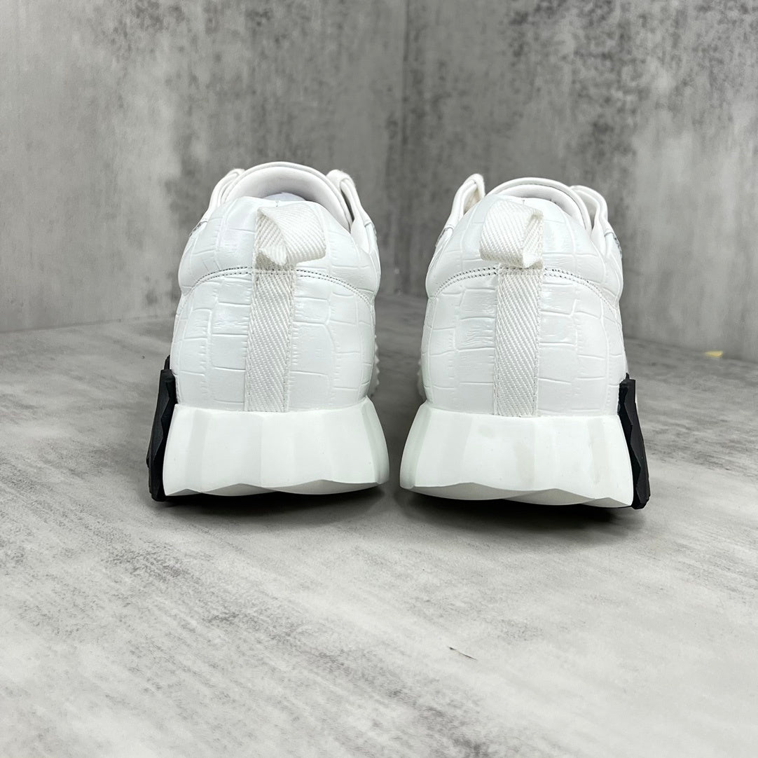 Hermes Bouncing Sneakers "White Crocodile Pattern"