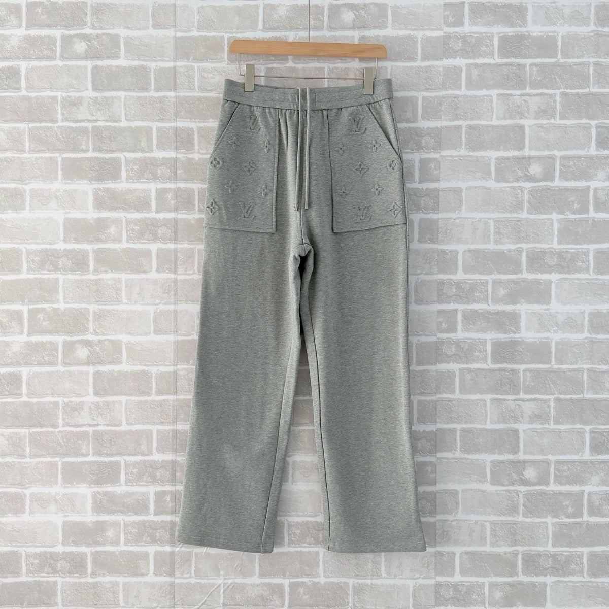 Louis Vuitton Embossed Signature Detail Pants "Grey"