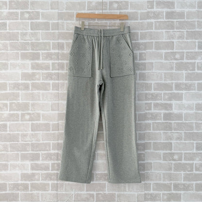 Louis Vuitton Embossed Signature Detail Pants "Grey"