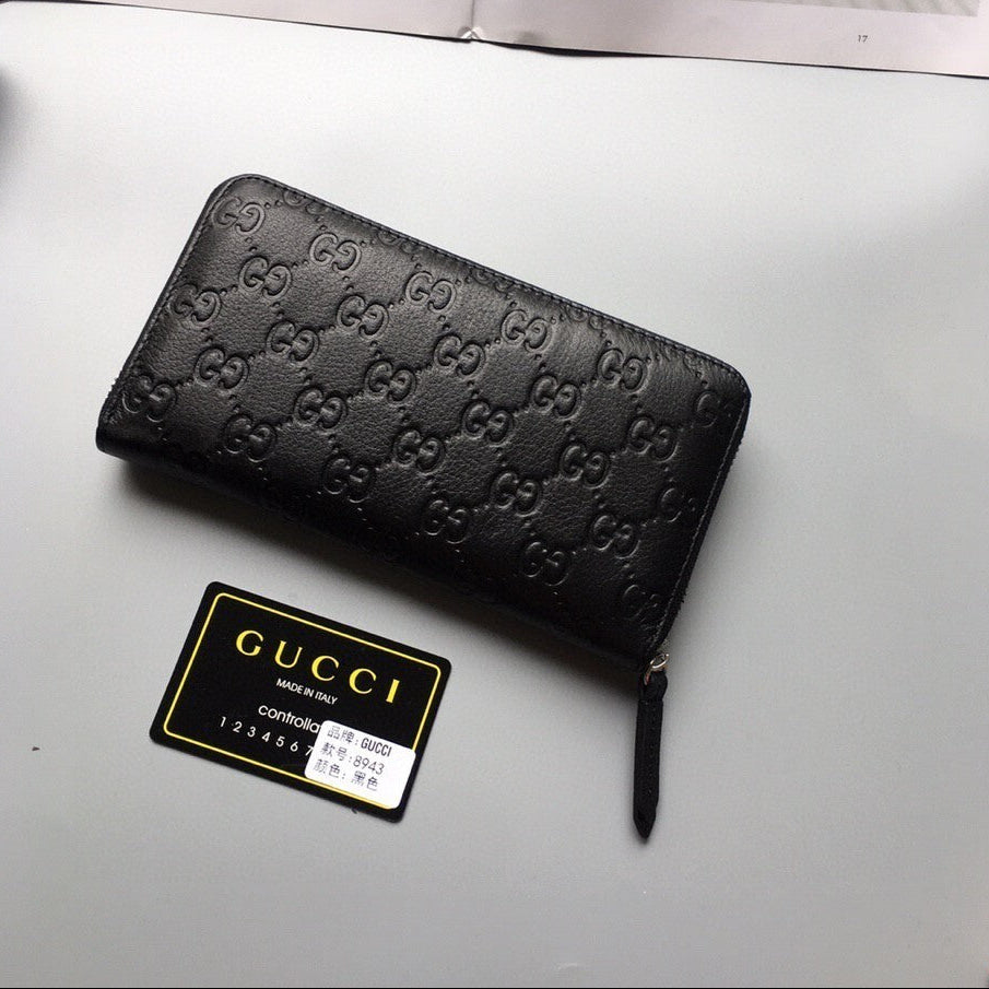 Gucci Guccissima Leather Zip Around Wallet