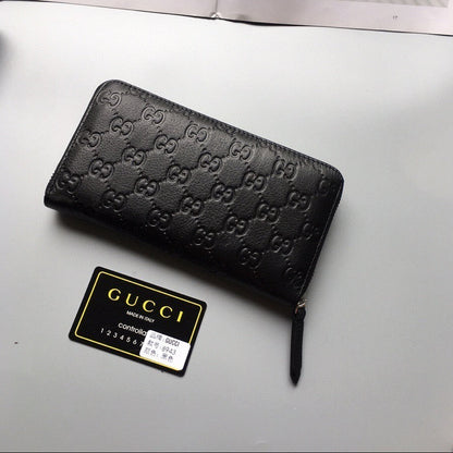 Gucci Guccissima Leather Zip Around Wallet