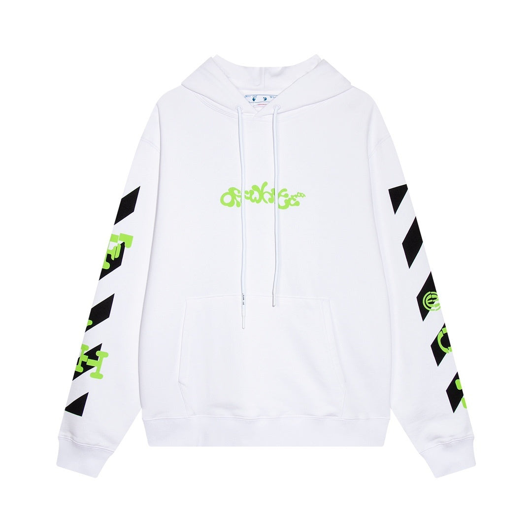 Off-White Opposite Arrow Boxy Hoodie "White-Lime"