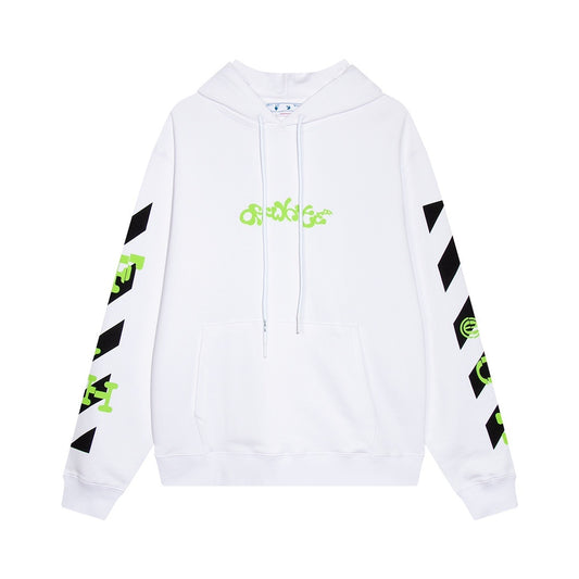 Off-White Opposite Arrow Boxy Hoodie "White-Lime"