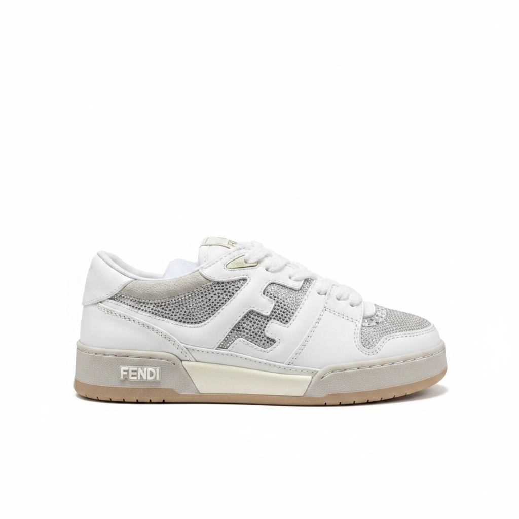 Fendi Match "White-Beige" Crystals