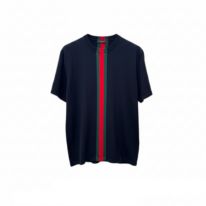 Gucci Knit cotton T-shirt with Web intarsia "Black"