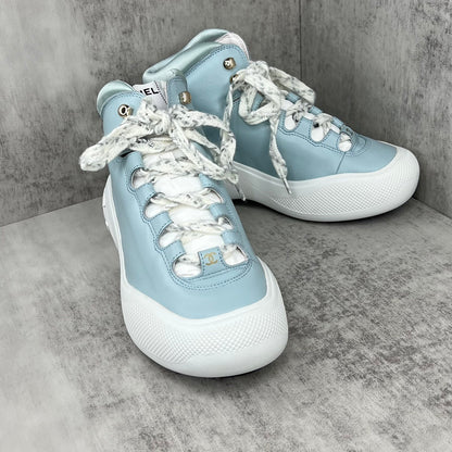 Chanel Leather Snow Boots "Blue"