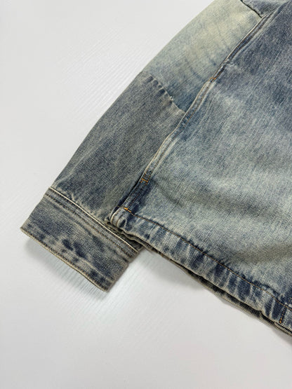 Dior Overshirt with Patchwork Effect "Blue Cotton Twill"
