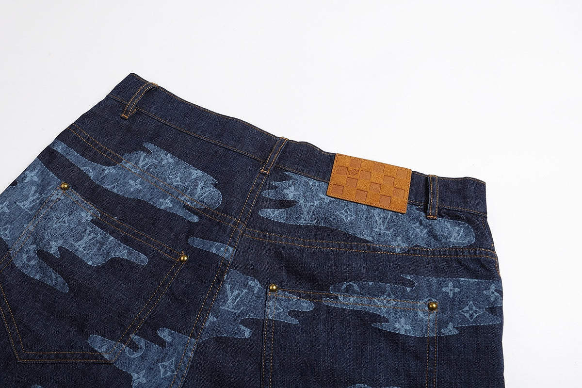 Louis Vuitton Monogram Chambray Shorts