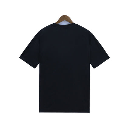 Amiri Wave Logo Print T-Shirt "Black-Blue"