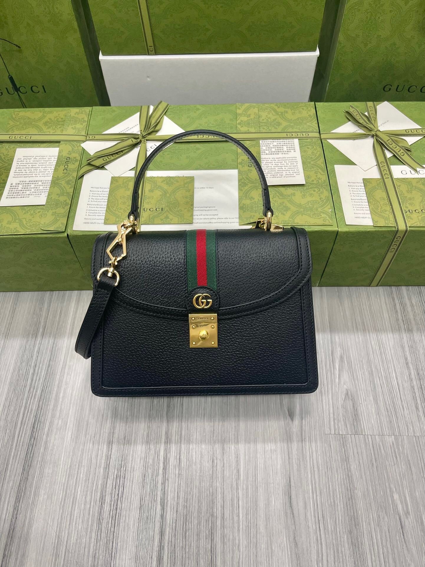 Gucci Ophidia Medium Top Handle Bag