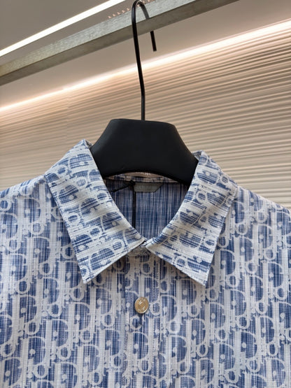 Dior Overshirt "Blue and White Dior Oblique Kasuri Cotton Denim"