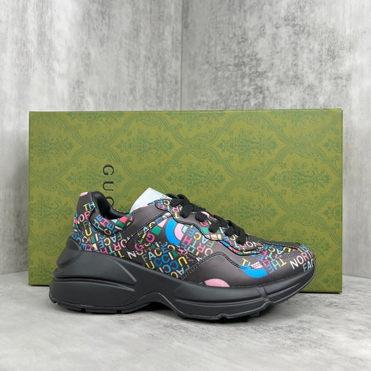 Gucci x The North Face Rhyton "Black-Multicolour All Over Logo"