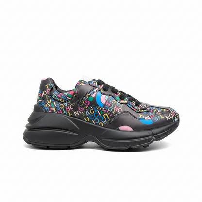 Gucci x The North Face Rhyton "Black-Multicolour All Over Logo"