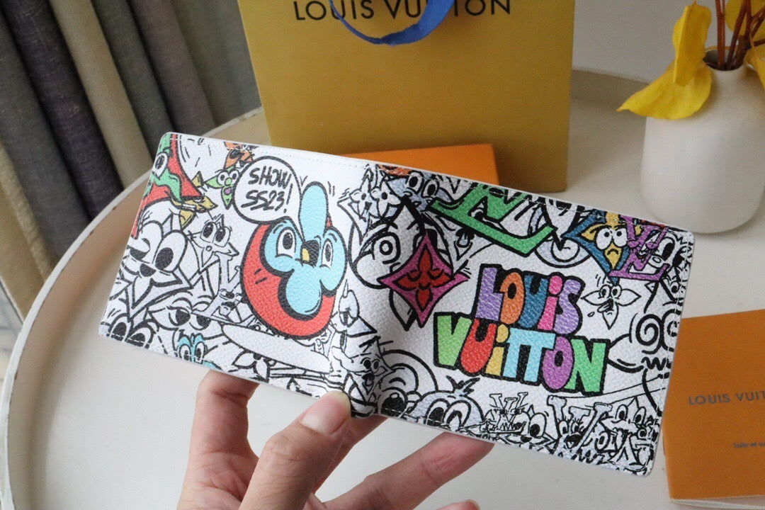 Louis Vuitton Multiple Wallet "Monogram Comics"
