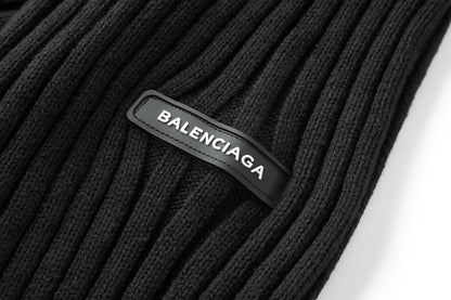 Balenciaga Half-Zip High Neck Sweater "Black"