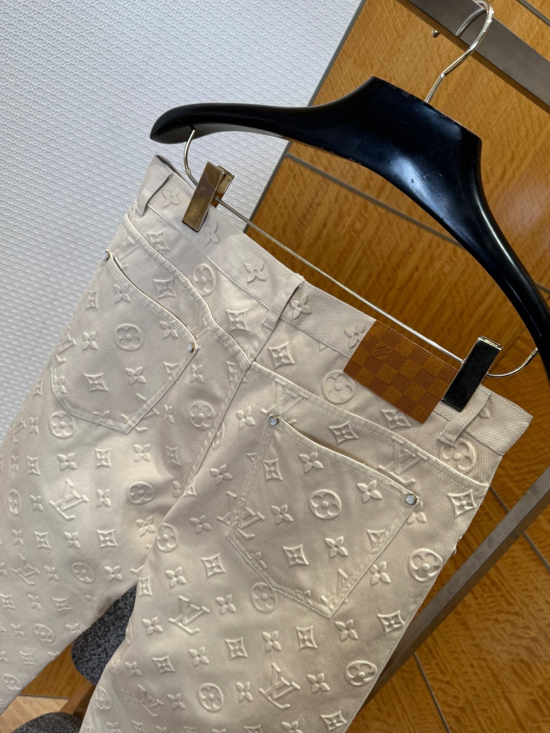 Louis Vuitton Monogram Embossed Skate Pants "Ivory"