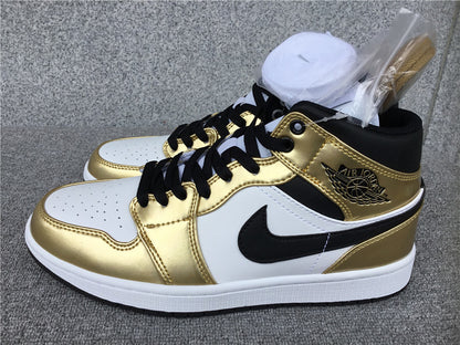 Air Jordan 1 Mid SE "Gold-Black-White"