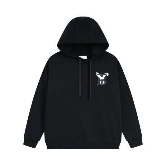 Burberry Rabbit Logo Print Hoodie "Black"