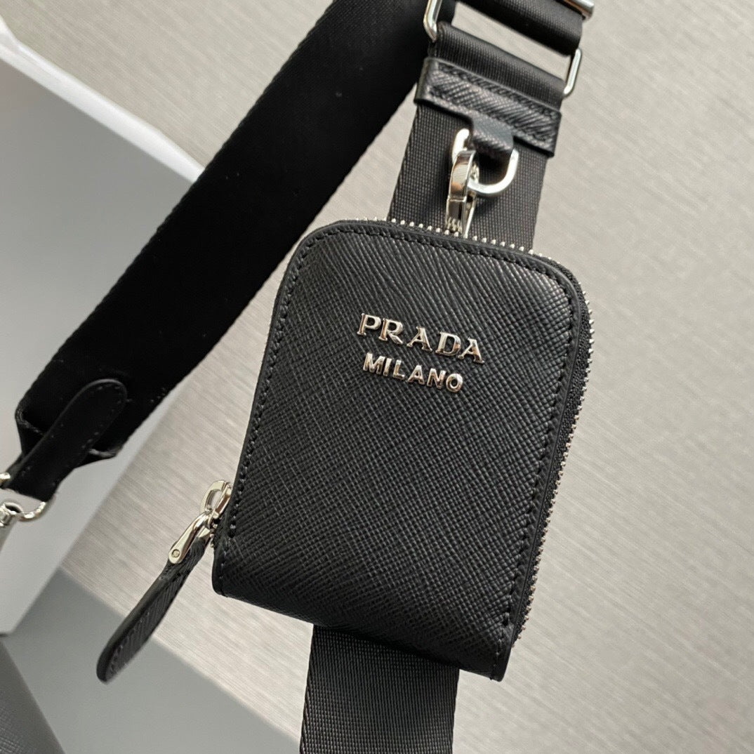 Prada Saffiano Leather Mini Envelope Bag
