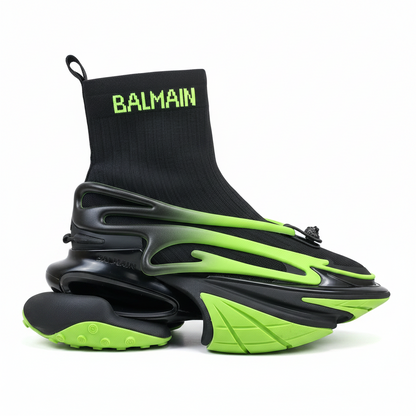 Balmain Unicorn High-Tops "Black-Green"