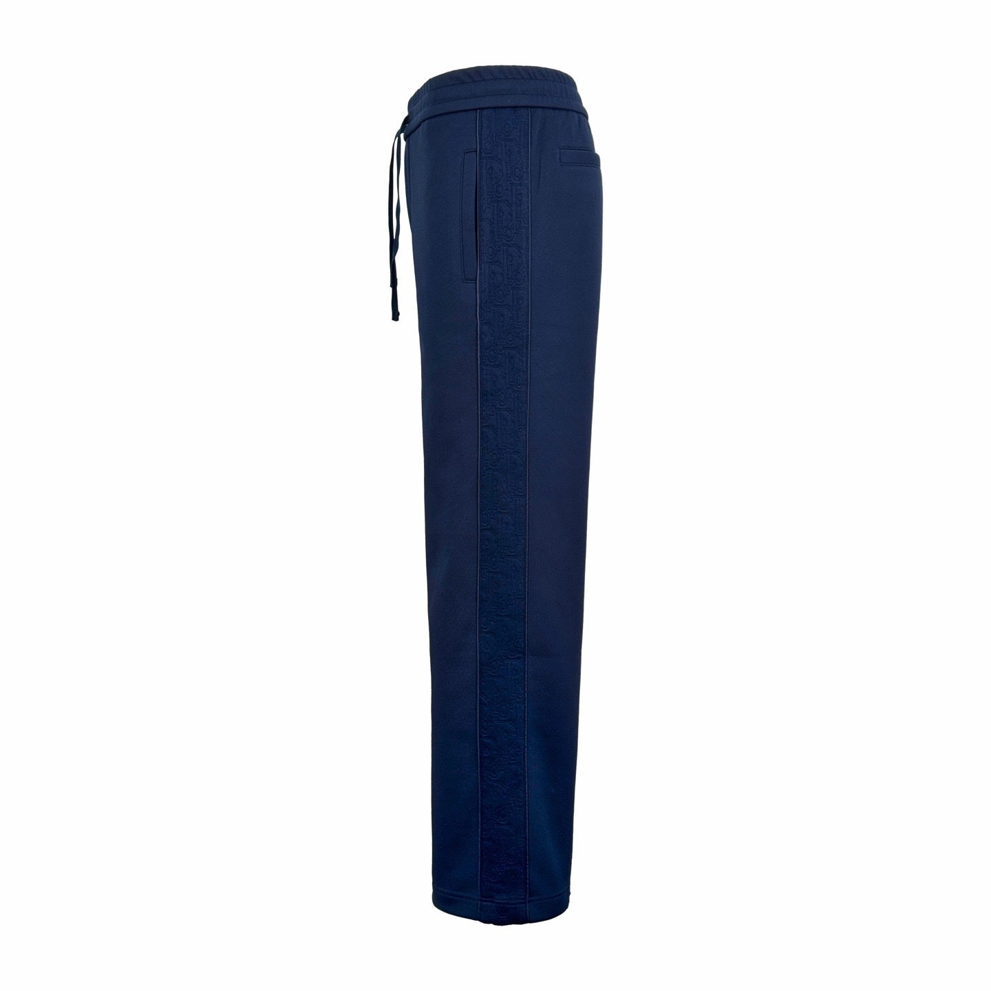 Dior Oblique Track Pants "Navy Blue Cotton-Blend Jersey"