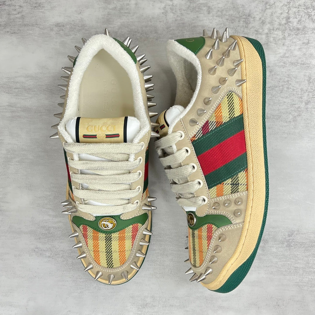 Gucci Screener "Beige-Green Spikes"