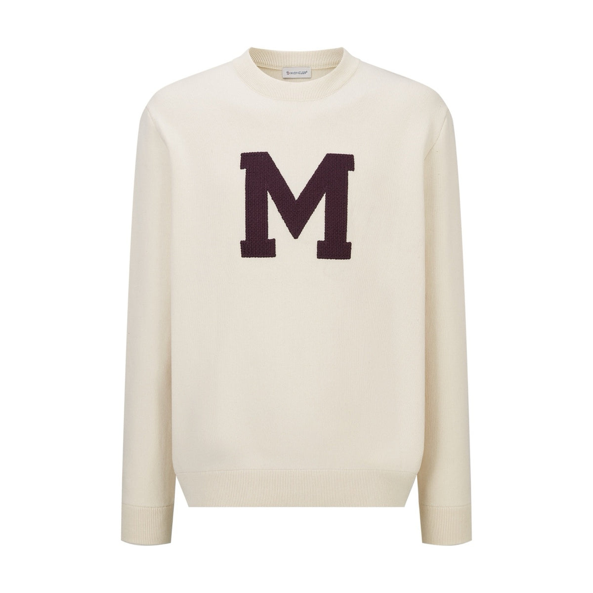 Moncler Monogram Cotton Blend Jumper "White Ivory"