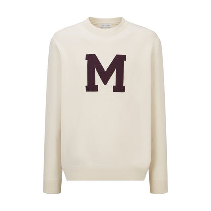 Moncler Monogram Cotton Blend Jumper "White Ivory"