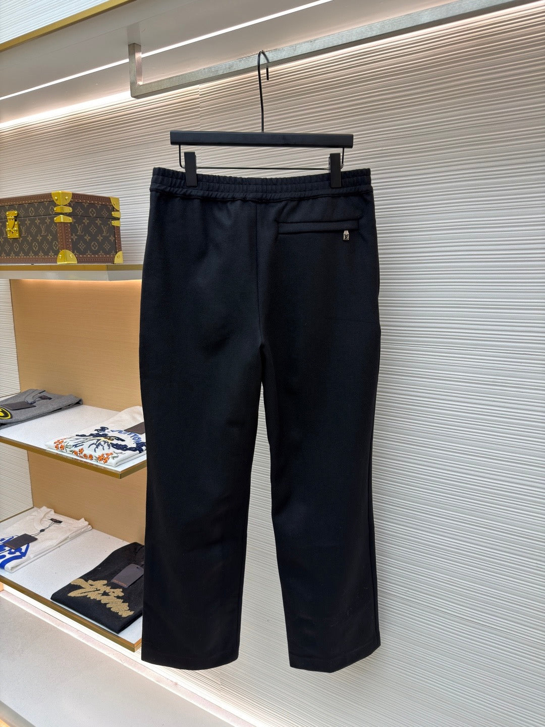 Louis Vuitton Tailored Technical Wool Track Pants "Black"