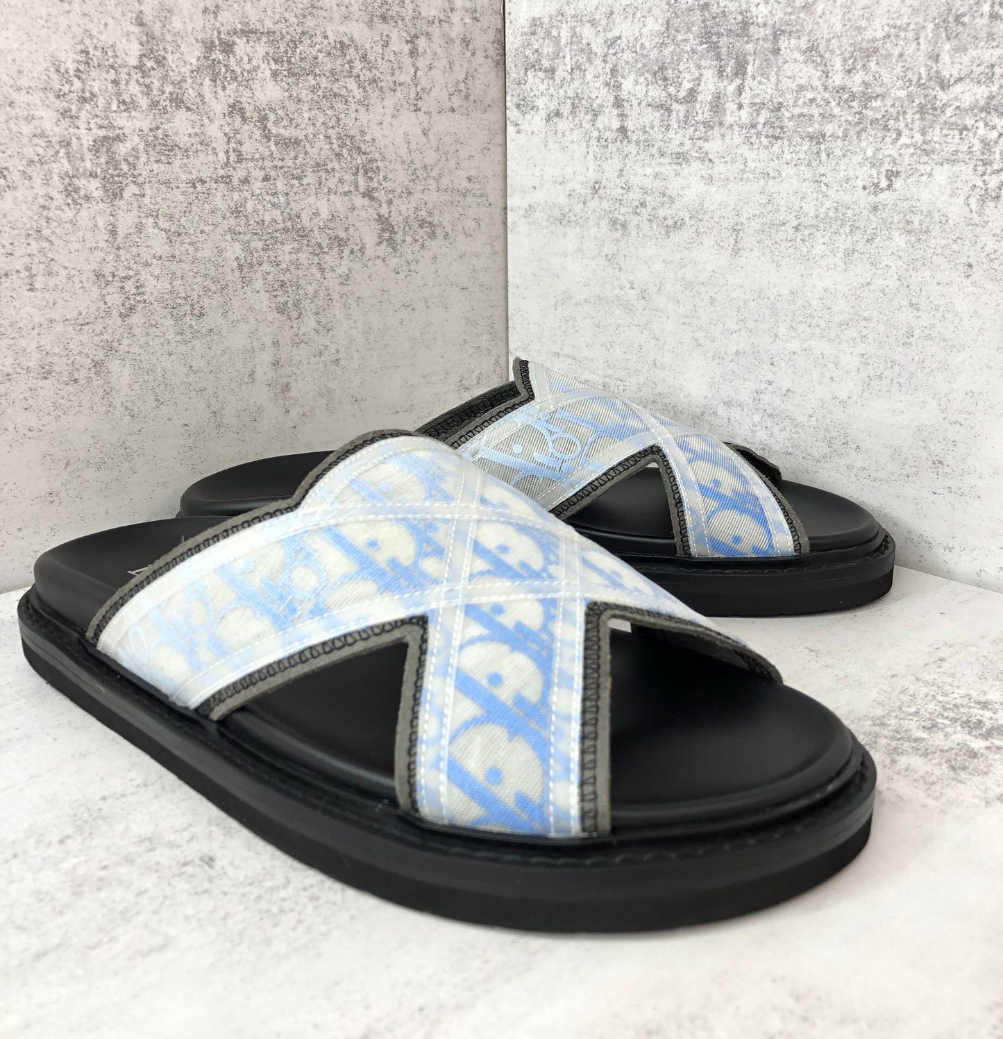 Dior Slides "Black-White-Blue"