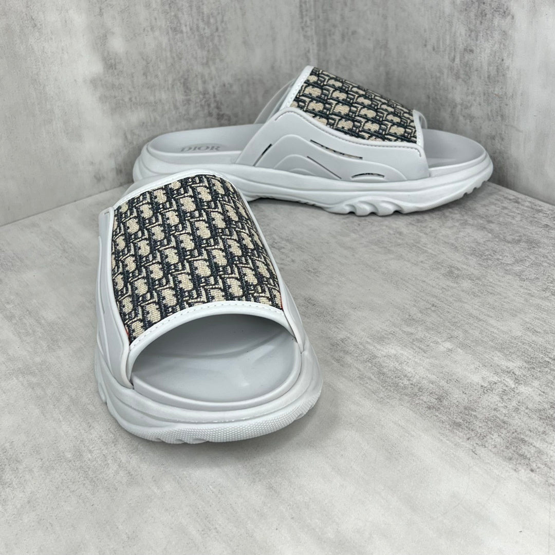 Dior Slides "White-Grey-Beige"