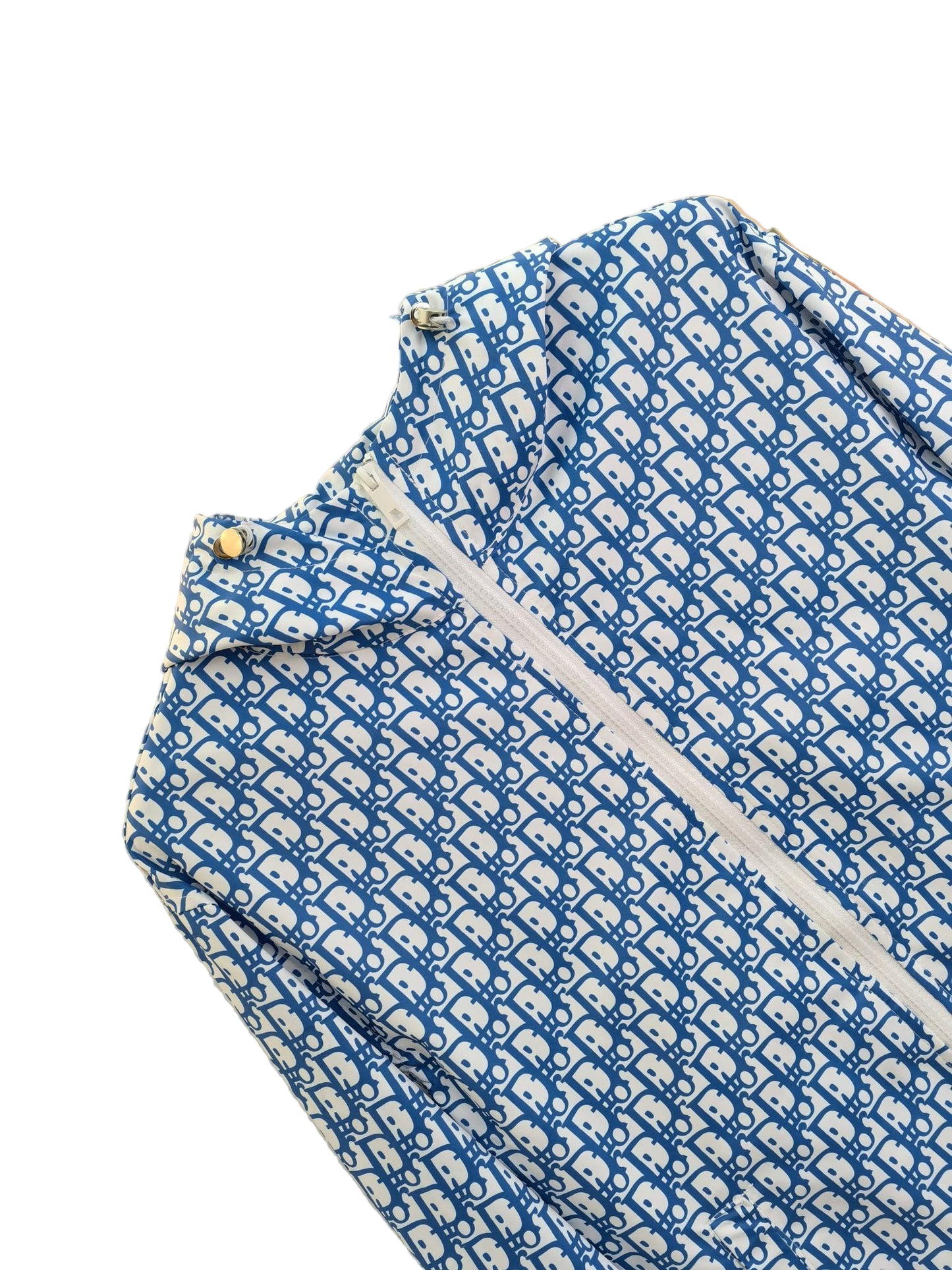 Dior Monogram Windbreaker Jacket "White-Blue"