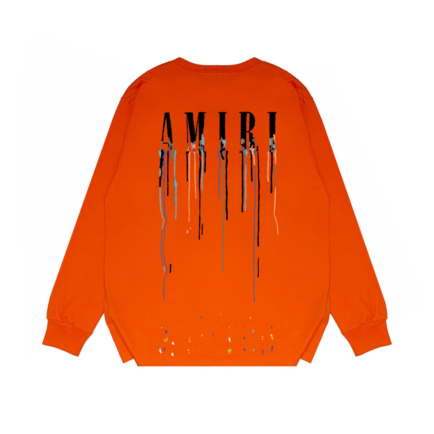 Amiri Paint Drip Core Logo Print Sweatshirt "Orange-Black"