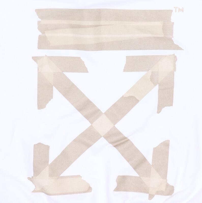 Off-White Tape Diag Arrows Hoodie "White-Beige"